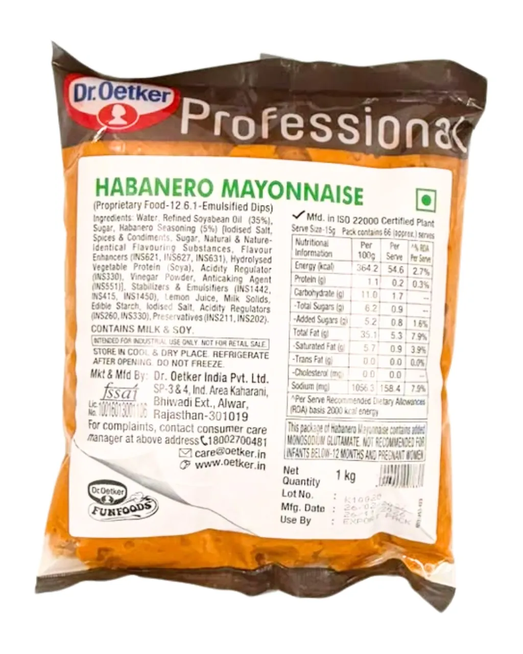 Dr. Oetker Habanero Mayonnaise 1kg